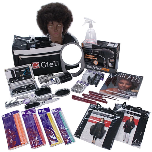 18 pcs Natural Hair Care & Braiding Cosmetology Student Kit