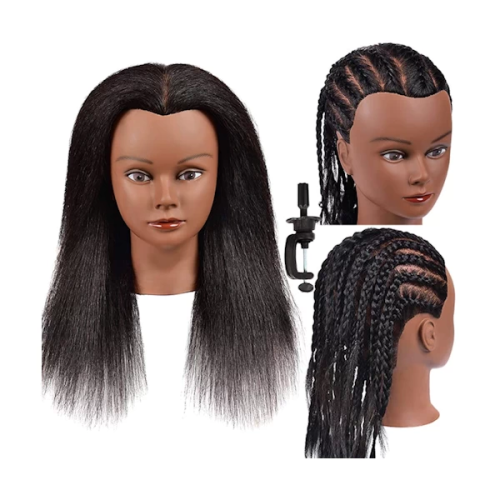 Mannequin Head 100% Real Hair Hairdresser Cosmetology